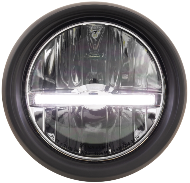 Headlight LED for Vespa Primavera 50-150ccm 2T/4T (-'18), black matt