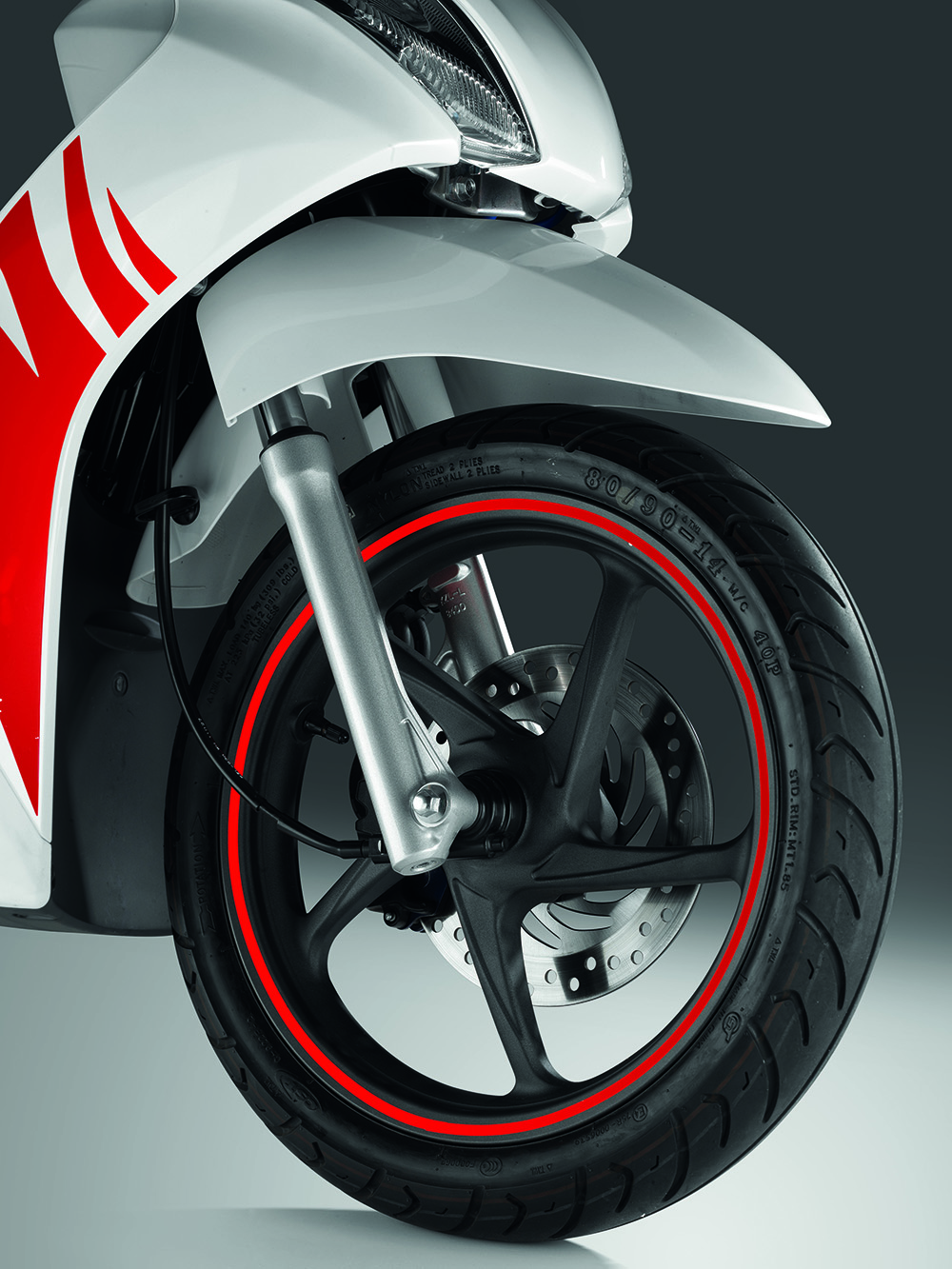 Original Honda PCX/ Vision50/ Vision110 rim decor sticker set red