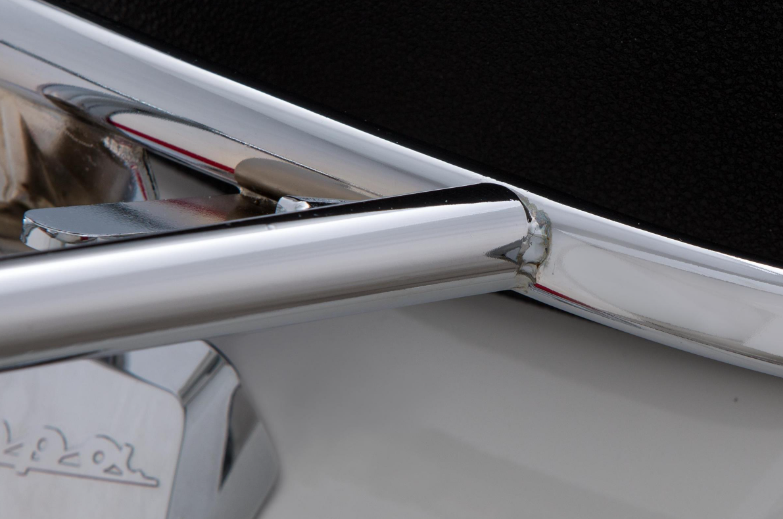 Rear luggage rack for Vespa LX /LXV /S 50-150cc, foldable, chrome