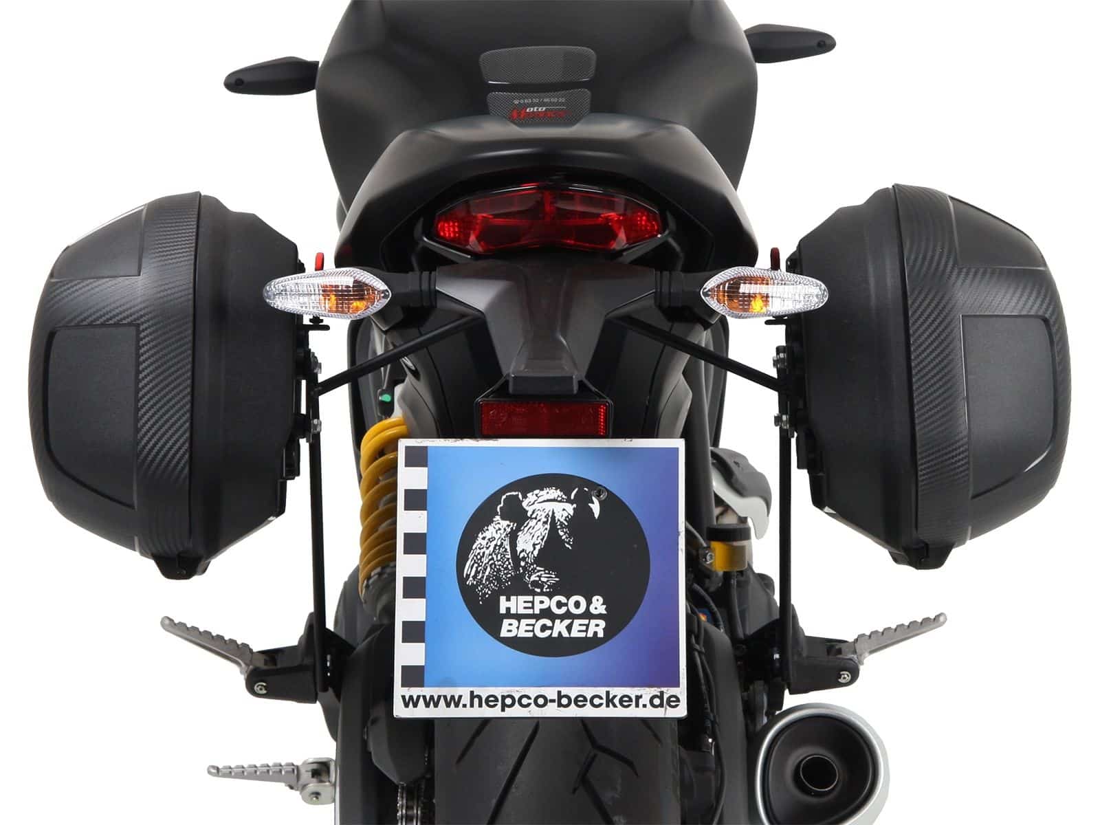 C-Bow side carrier black for Ducati Monster 797 (17-20) Hepco & Becker