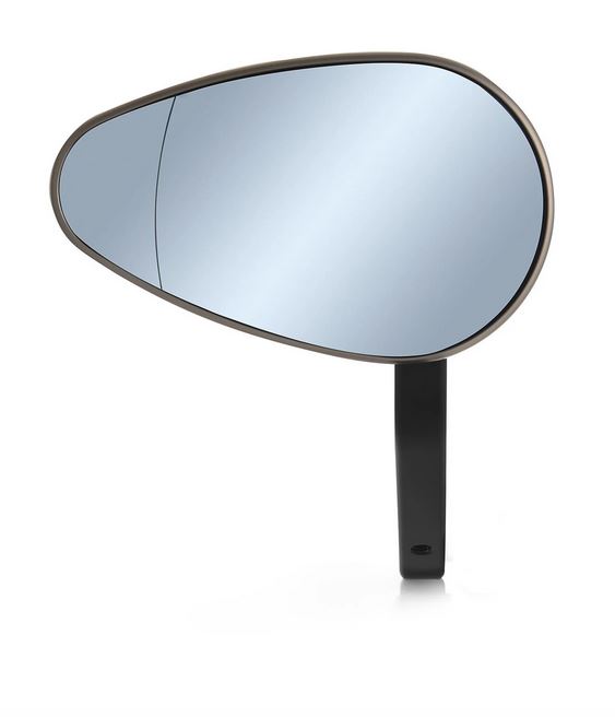 Handlebar end mirror RIZOMA "Reverse Radial" left or right for Vespa, bronze anodized