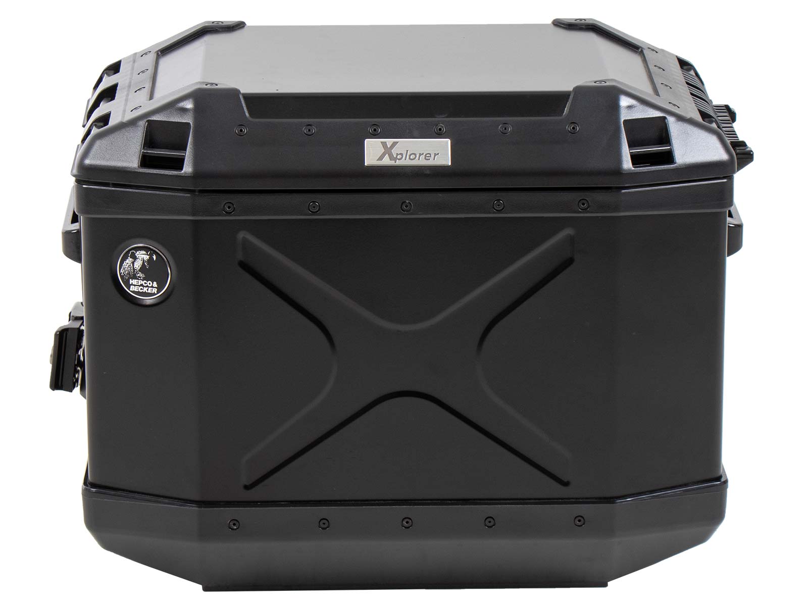 Side case Alu Xplorer 37 Cutout (cut out for exhaust) right black Hepco & Becker