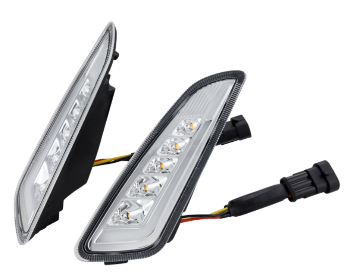 Turn signal kit front left/right for Vespa Primavera/Sprint 50cc 2T/4T, clear