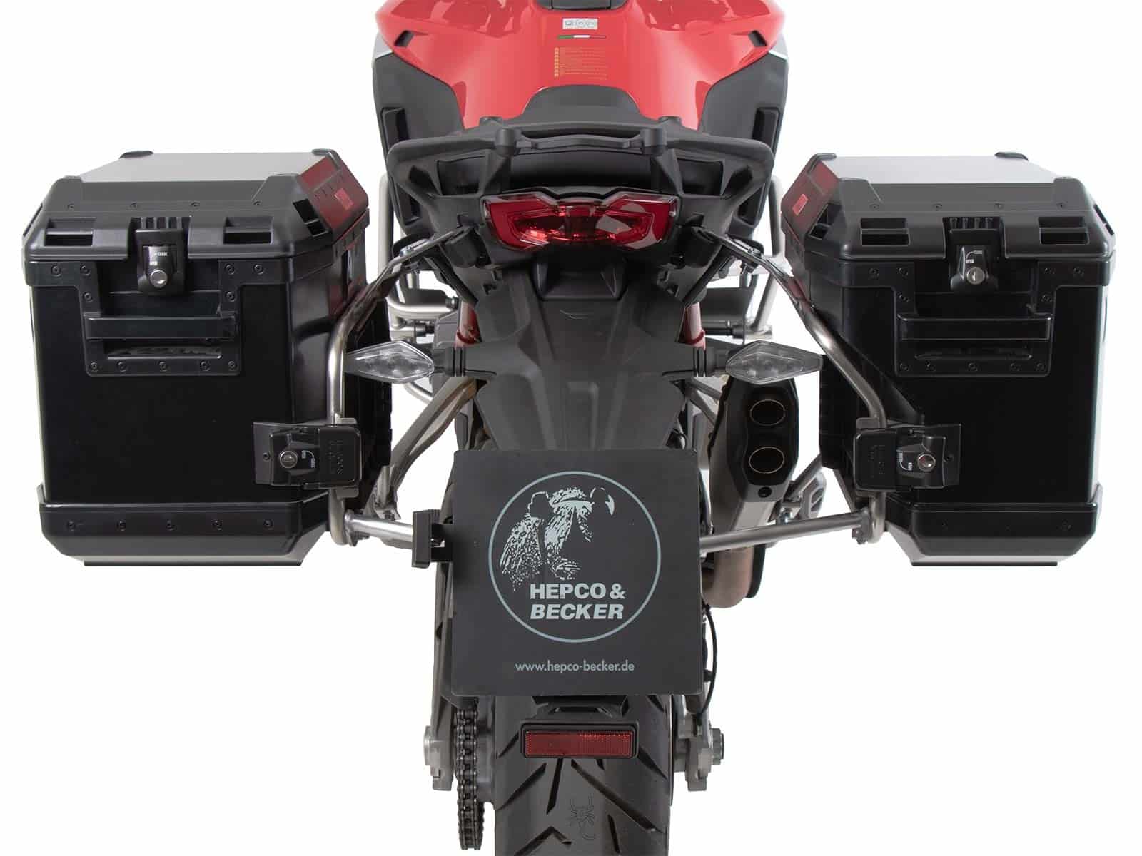 Case carrier set Cutout incl. case set Xplorer Cutout black for Ducati Multistrada V4 /S (25-)