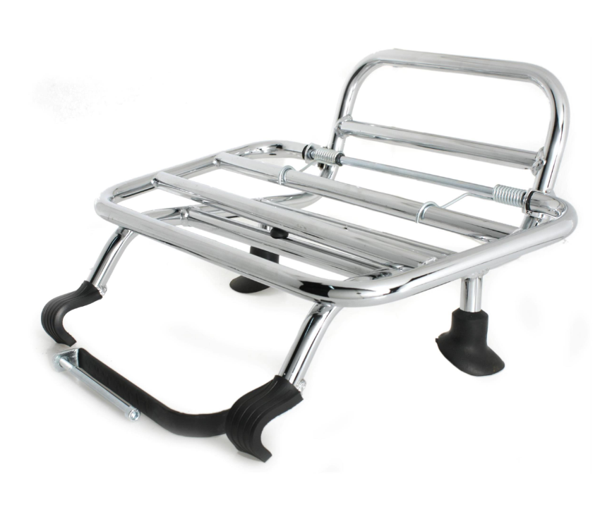 Luggage rack front for Vespa GTS/GTS Super/GTV/GT 60/GT/GT L 125-300ccm, foldable, chrome