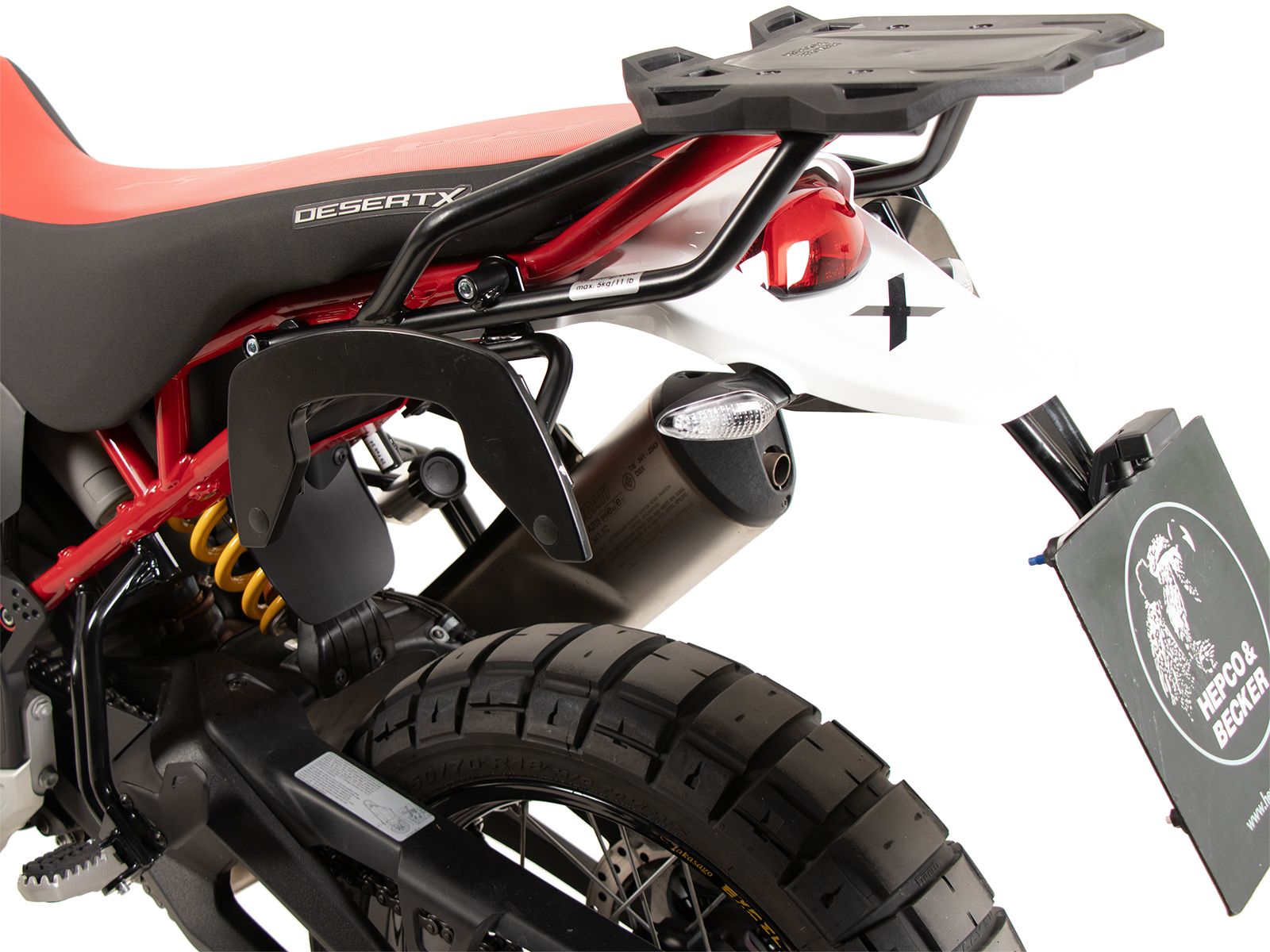 Smartrack rear carrier black for Ducati DesertX (22-) Hepco & Becker
