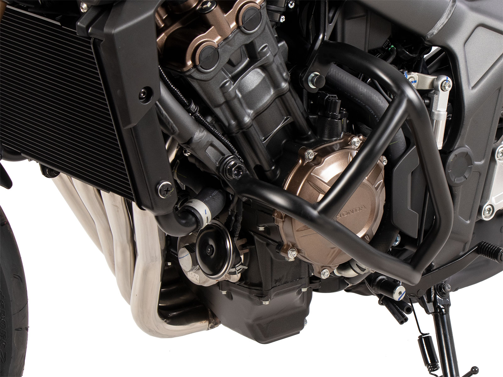 Engine guard "Solid" black for Honda CB 650 R E-Clutch (24-) Hepco & Becker
