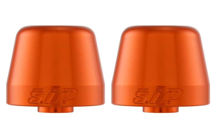 Handlebar end weights left/right for Vespa Primavera/Sprint/ET/LX/LXV/S, orange matt