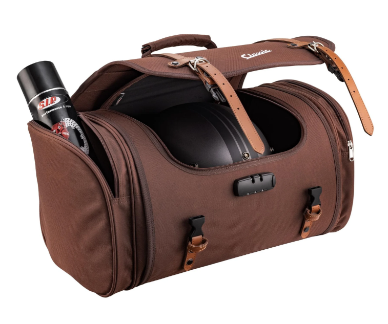 Bag "Classic" large for Vespa, nylon, tobacco brown