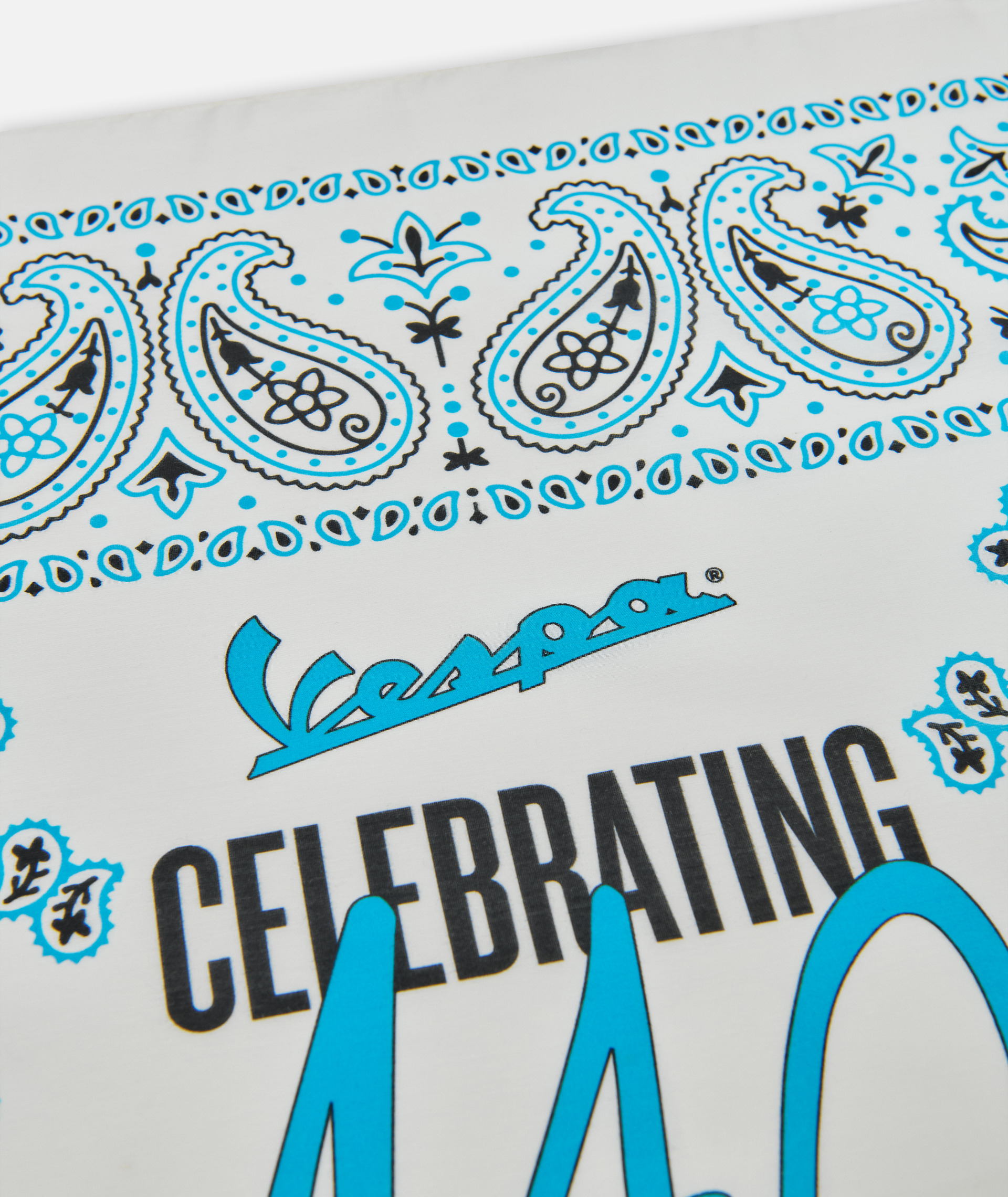 Vespa bandana "140 years Piaggio" white blue
