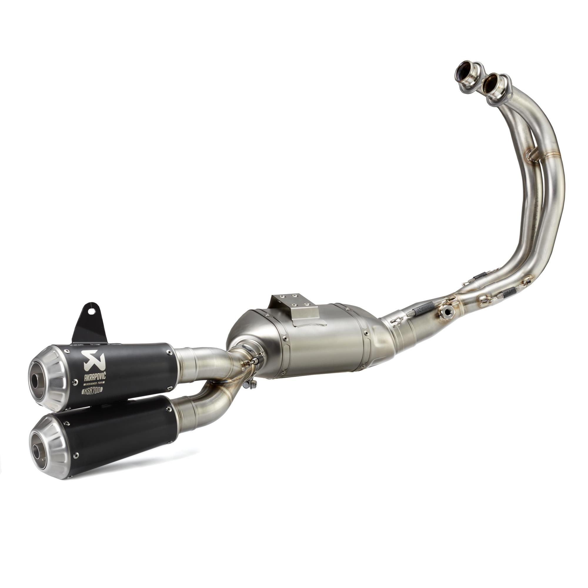 Original Yamaha XSR700 complete system with titanium muffler