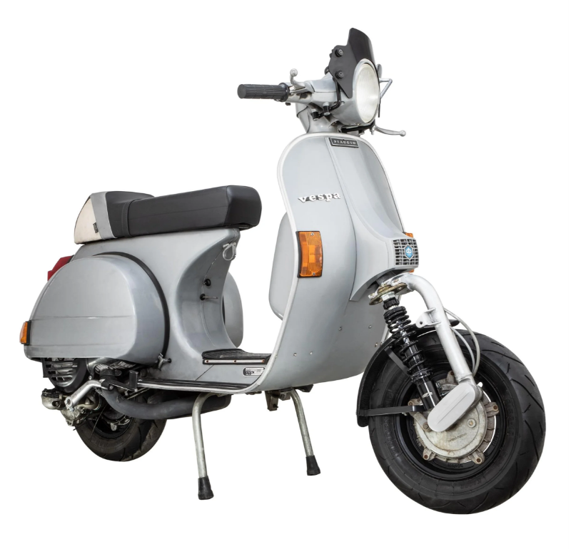 Mudguard Garelli Race EVO II for Vespa PX 80-200cc, carbon, holder black