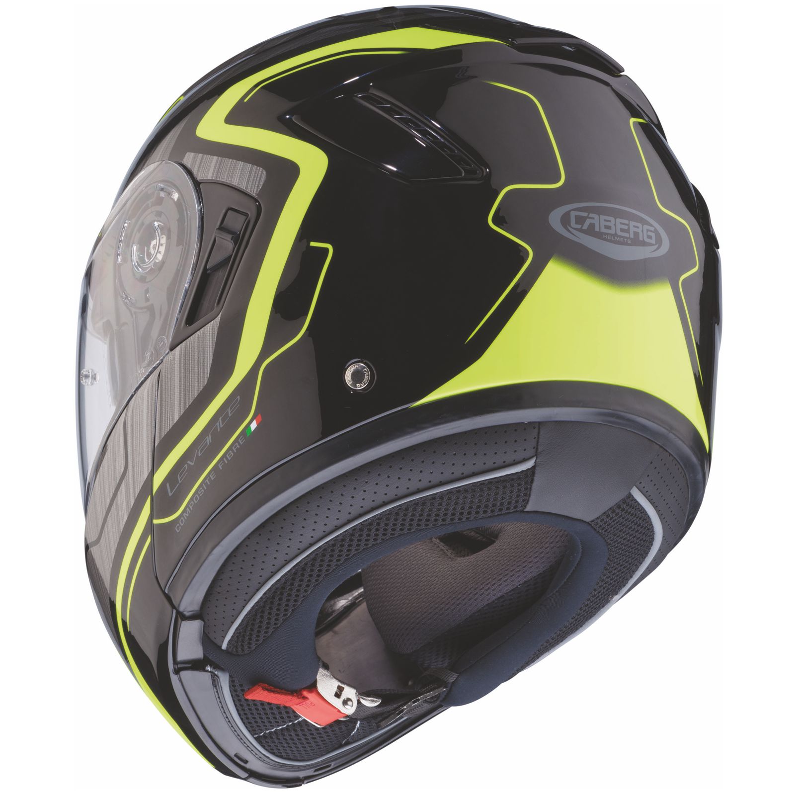Caberg Helmet Levo Flow, black / gray fluo yellow