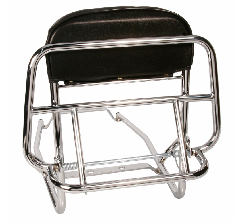 Rear luggage rack for Vespa PX 80-200cc, foldable, chrome