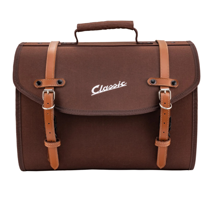 Bag "Classic" large for Vespa, nylon, tobacco brown