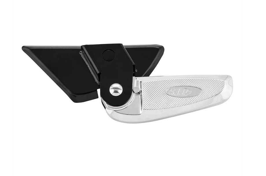 Footrests right and left for Vespa LX /LXV /S 50-150cc, black/chrome