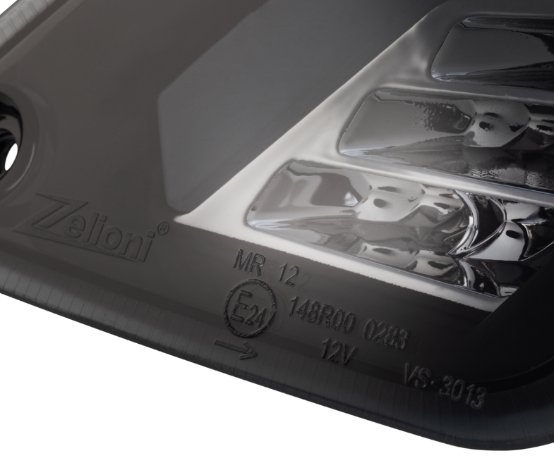 Turn signal kit ZELIONI front & rear for Vespa GTS/GTS Super/GTV 125-300cc, tinted
