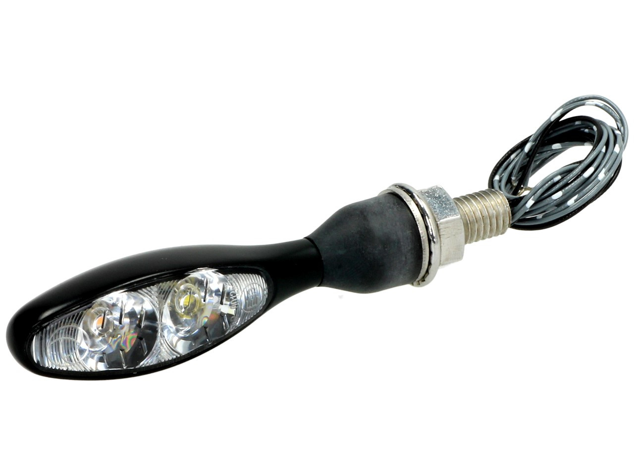 Kellermann turn signal with position light, Micro 1000 PL, steel, LED, VL/VR, 12 V, black satin finish