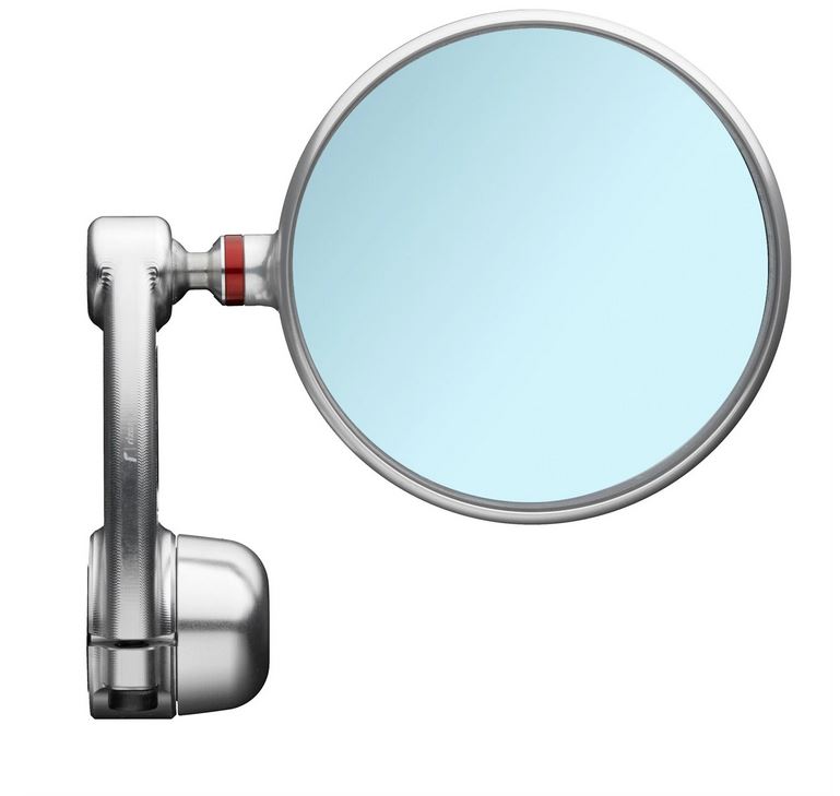 Handlebar end mirror RIZOMA "SPY-ARM" left or right for Vespa, silver anodized