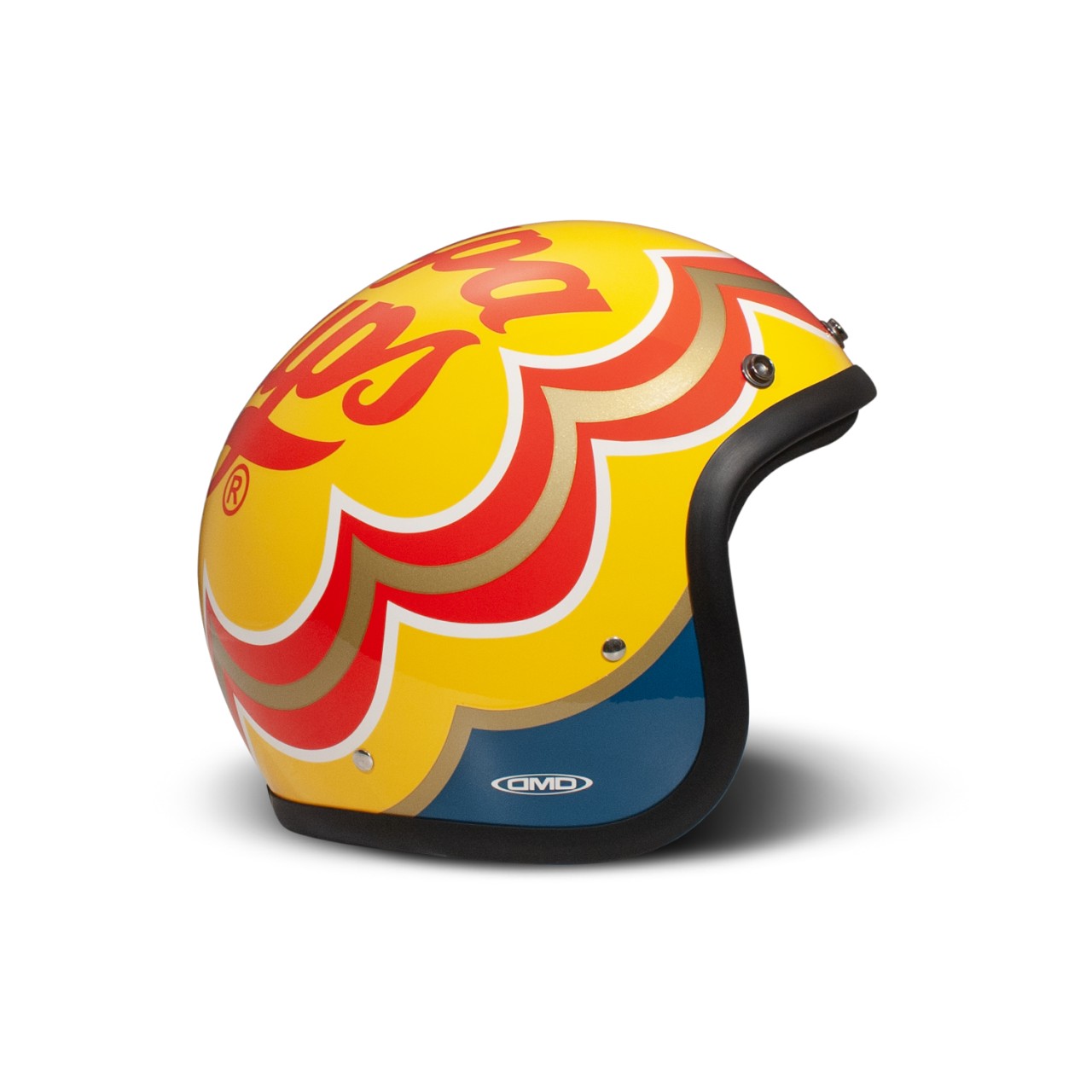 DMD jet helmet Retro, brown, glossy, Caffè, XS, fiberglass, ECE 22.06