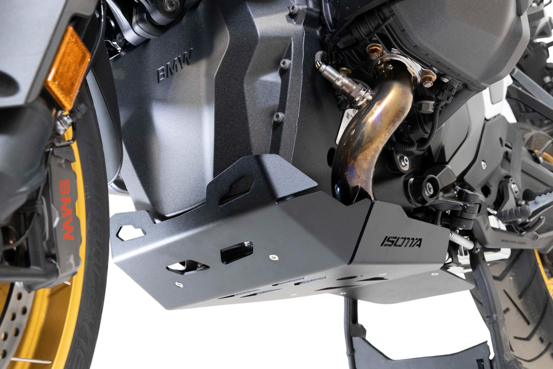 Aluminum engine protection plate for BMW R 1300 GS, black