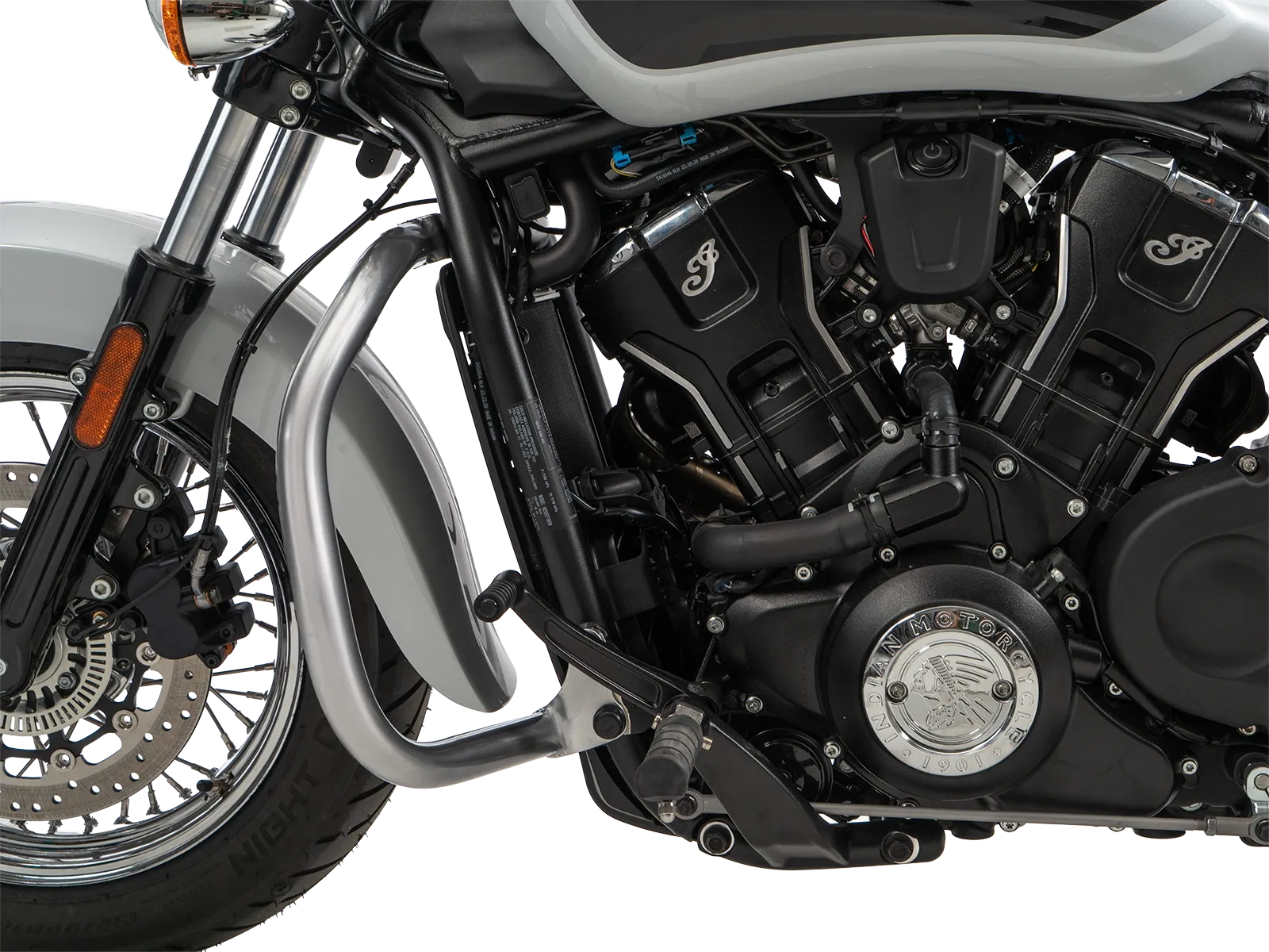 Chrome engine guard for Indian Scout Bobber 1250 (25-) Hepco & Becker