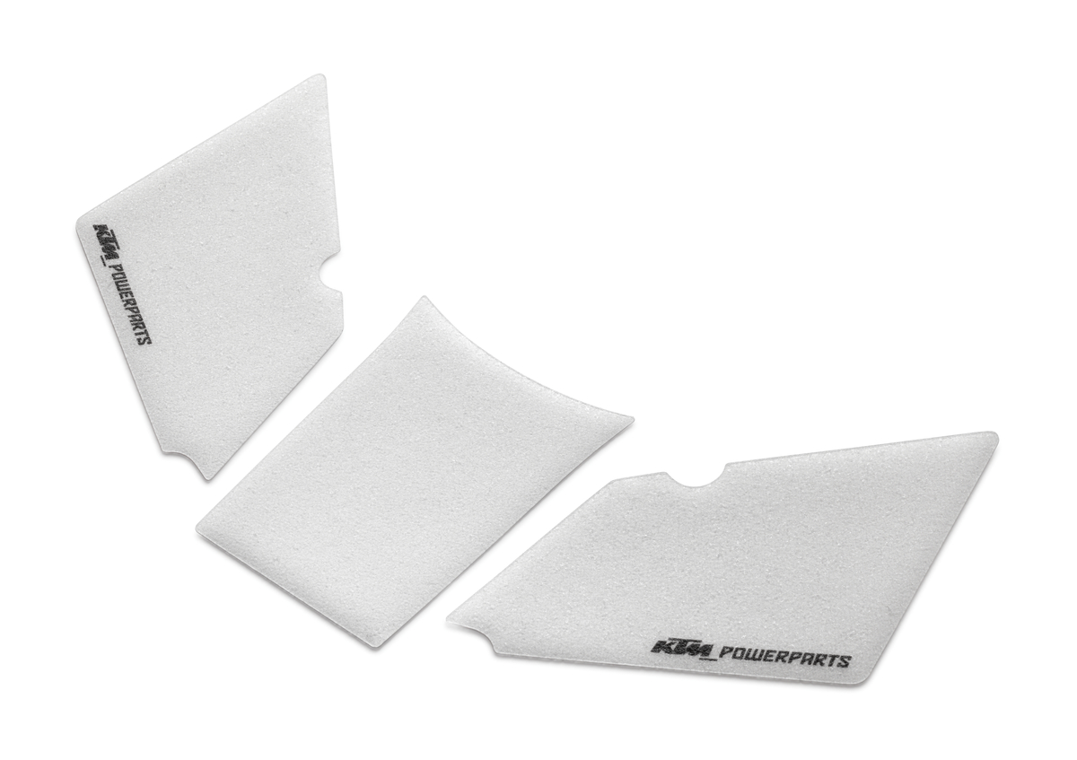 KTM fuel tank protection sticker kit transparent