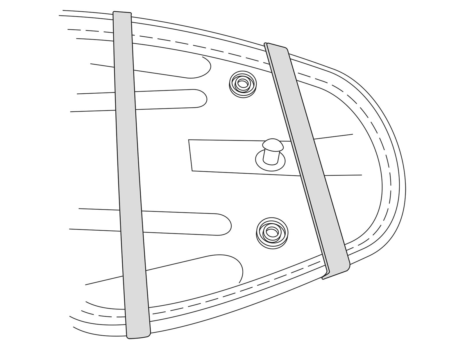 Seatpad Basic Set incl. counterholder (locking unit) Hepco & Becker