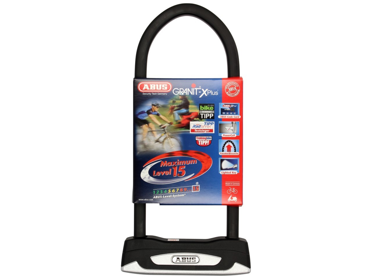 ABUS U-lock 230x108 Granit X-Plus 54 for motorcycle, scooter & Vespa