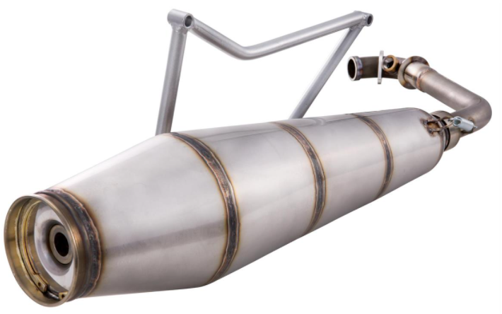 Racing exhaust for Vespa GTS/GTS Super/GTV/GT 60 125-300cc i.e., 4T, LC, stainless steel