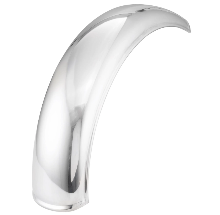 Mudguard Garelli without holder universal, for Vespa PX 80-200cc, stainless steel polished