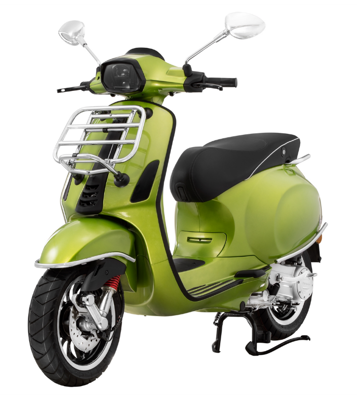 Luggage rack front for Vespa Primavera /Sprint /Elettrica 50-150ccm, foldable, chrome