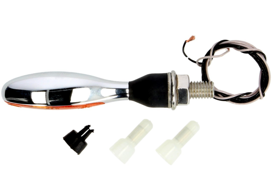 Kellermann turn signal, Micro 1000 Halogen, steel, halogen, HR/HL, 12 V, 6 W, shiny chrome, M8x20