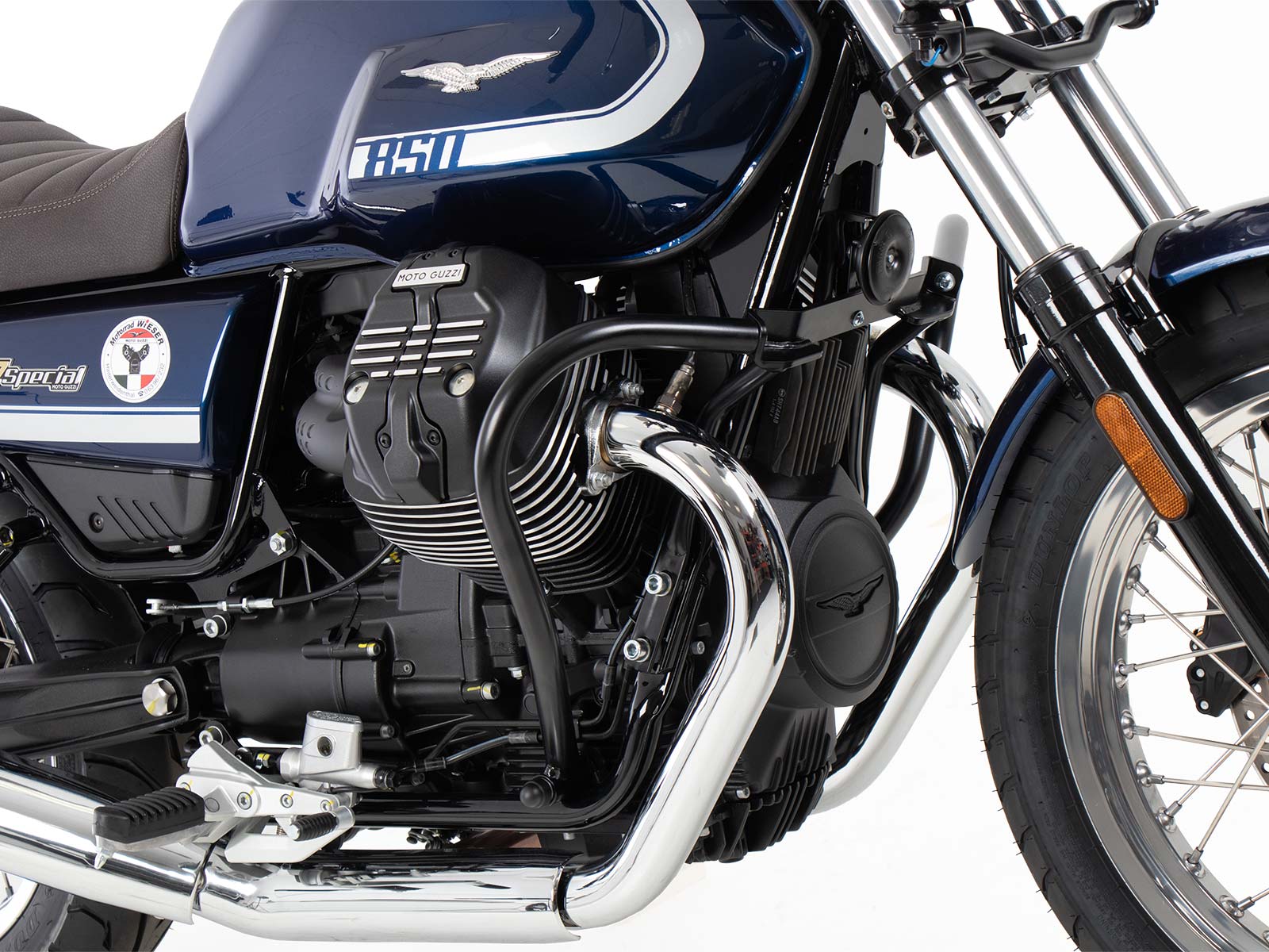 Engine guard black for Moto Guzzi V7 850 Stone Corsa (2024) Hepco & Becker