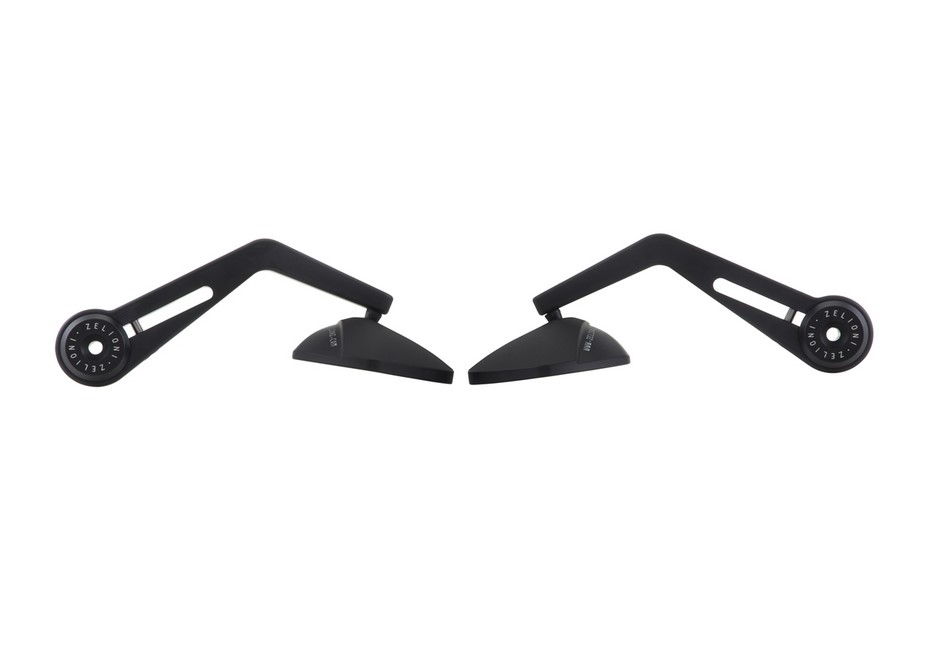 Handlebar end mirror ZELIONI for Vespa, right and left, black matt