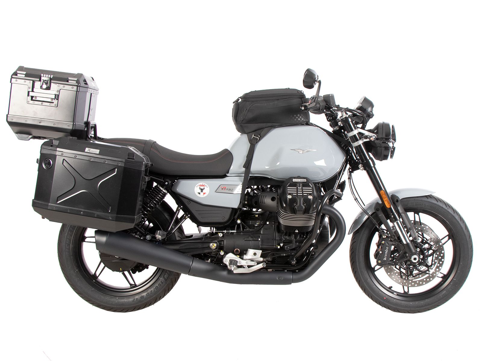 Tubular luggage rack top case carrier black for Moto Guzzi V7 850 Sport (25-) Hepco & Becker