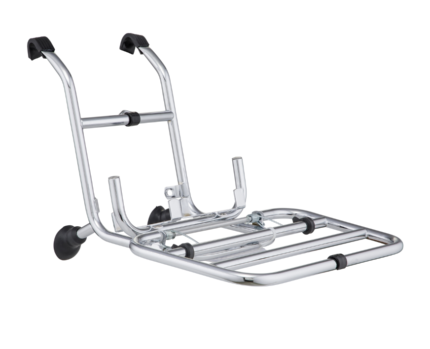 Luggage rack front for Vespa PX 80-200cc, foldable, chrome
