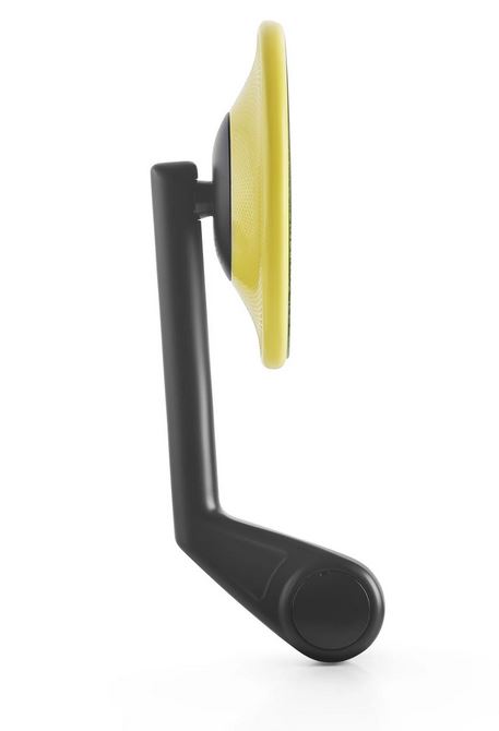 Handlebar end mirror RIZOMA E-POP for Vespa left or right, black/yellow