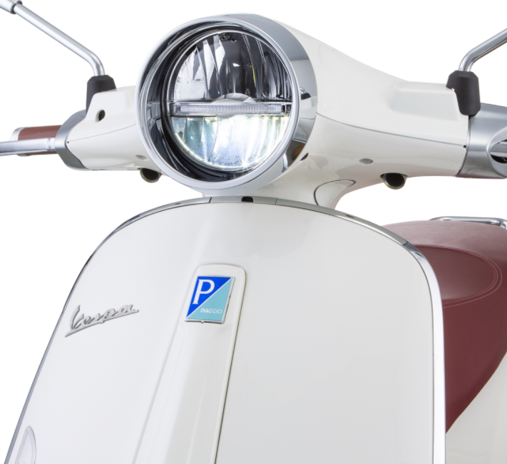 Headlight LED for Vespa Primavera 50-150ccm 2T/4T (-'18), black matt