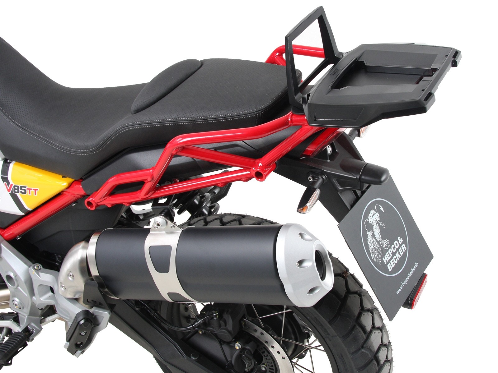 Alurack Topcaseträger black for V85 TT (Bj.19-) Hepco & Becker