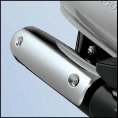 Exhaust trim, chrome for Suzuki Burgman AN650 BJ. 2007-2012/ Burgman AN650 BJ. 2005-2006/ Burgman AN