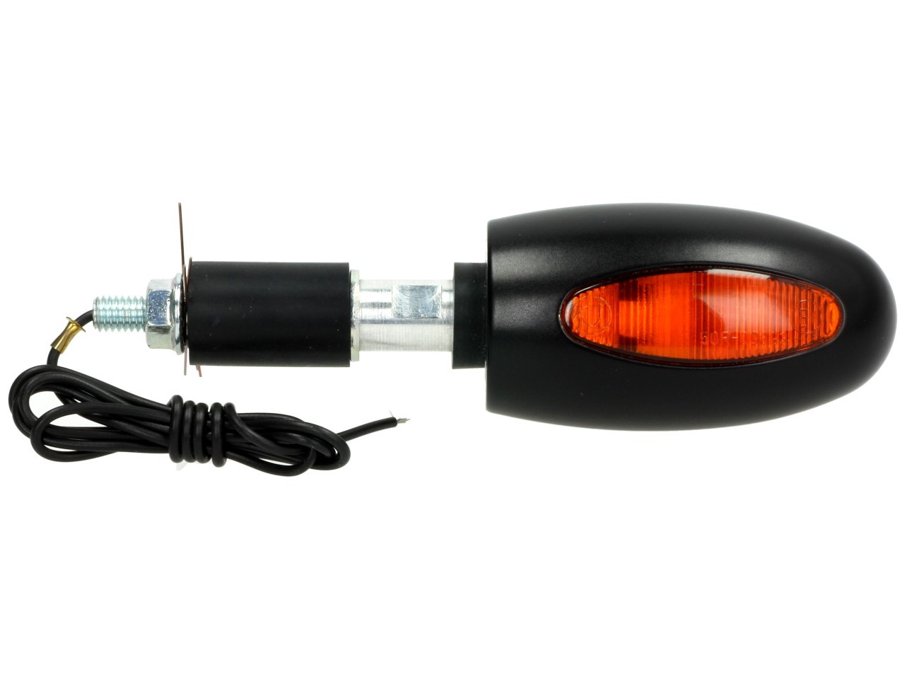 Kellermann turn signal, BL 1000 yellow, brass, halogen, VR/VL, 12 V, 21 W, black satin finish
