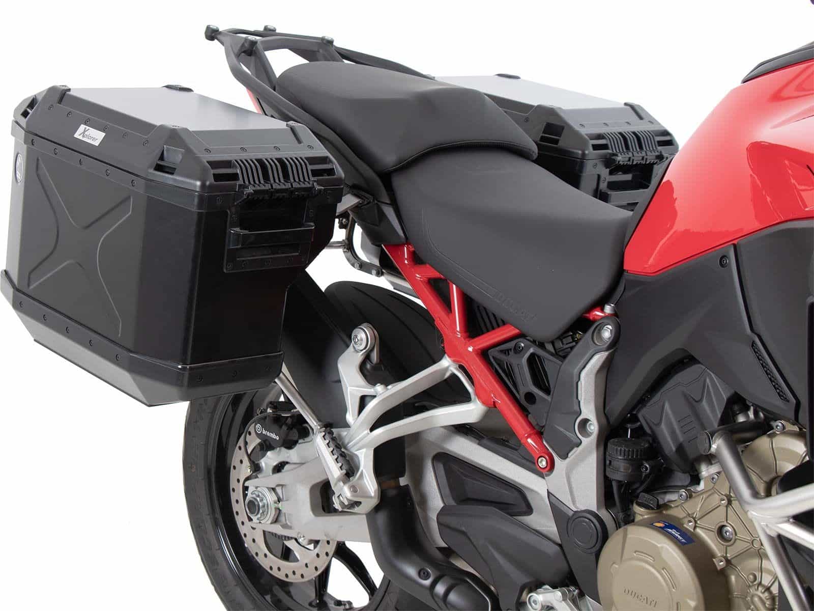 Cutout black luggage carrier set for Ducati Multistrada V4/S/S Sport/Pikes Peak (21-24) /Rally (23-24)