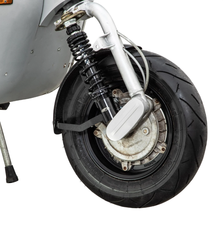 Mudguard 2.0 Garelli Race EVO II for Vespa PX 80-200cc, carbon clear, holder black