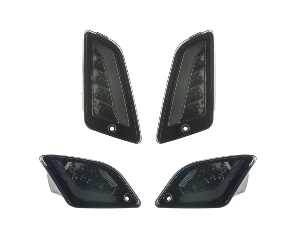 Turn signal kit front & rear for Vespa GTS/GTS Super/GTV 125-300cc, tinted