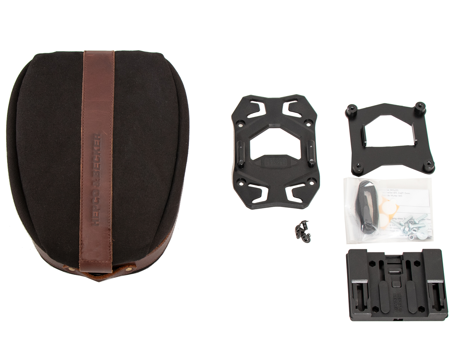 Legacy rear bag set black for mounting on Hepco & Becker Soloracks Hepco & Becker