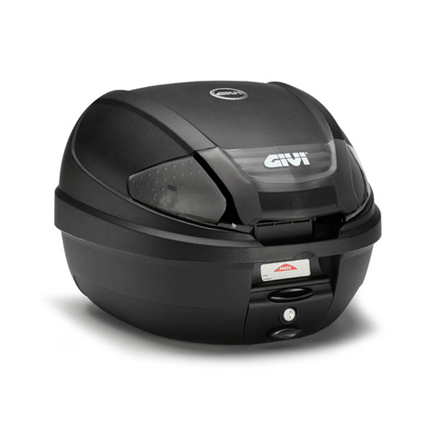 E300 MONOLOCK top case with new lock and transparent reflectors including Givi plate