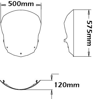 Enlarged weindshield original type on original brackets for BMW F 800 GT (12-19), light smoke