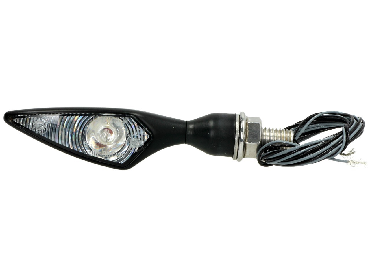Kellermann turn signal, rhombus, steel, LED, VR/HL, 12 V, black satin, M8x20, E-tested