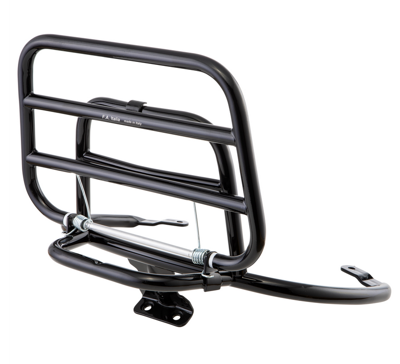 Rear luggage rack for Vespa Primavera /Sprint 50-150ccm, foldable, black glossy